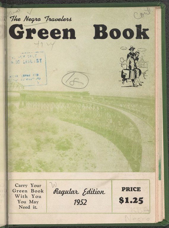 The cover of a vintage book called the Green Book.