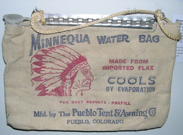 A vintage Minnequa water bag.