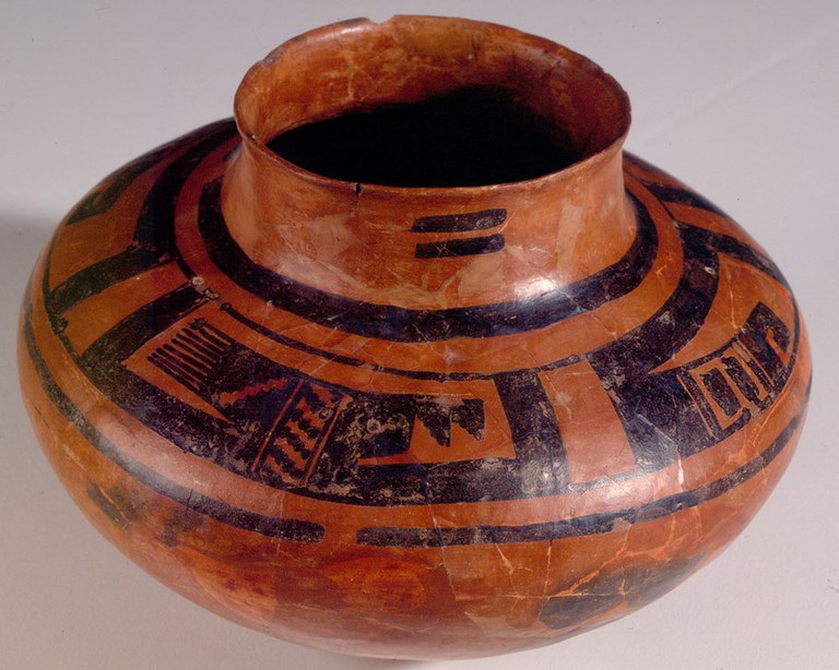 A piece of Pueblo pottery.