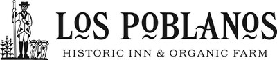 The Los Poblanos logo in dark gray.