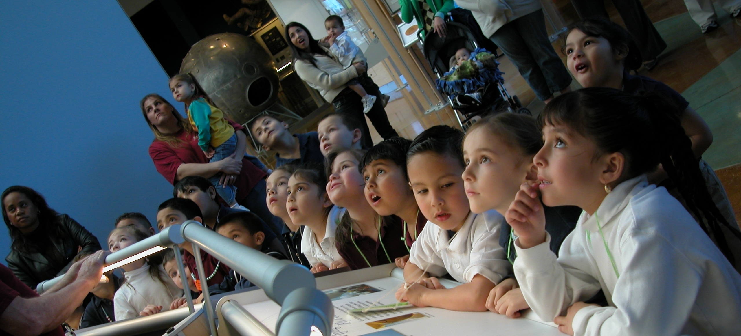 A photo of a group of students at the Balloon Museum.