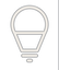 Light Bulb Icon with Line