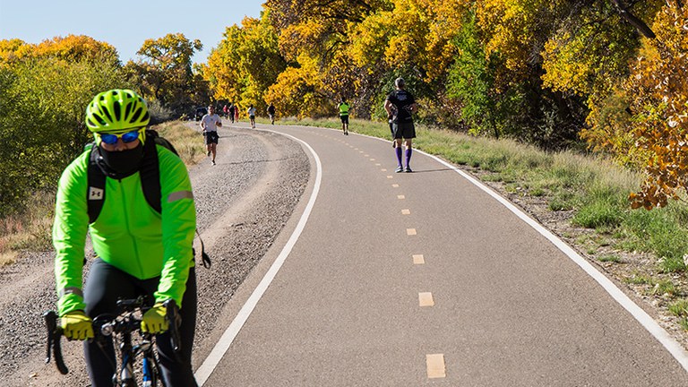 Paved Bike Path Bosque Section Highlight Block