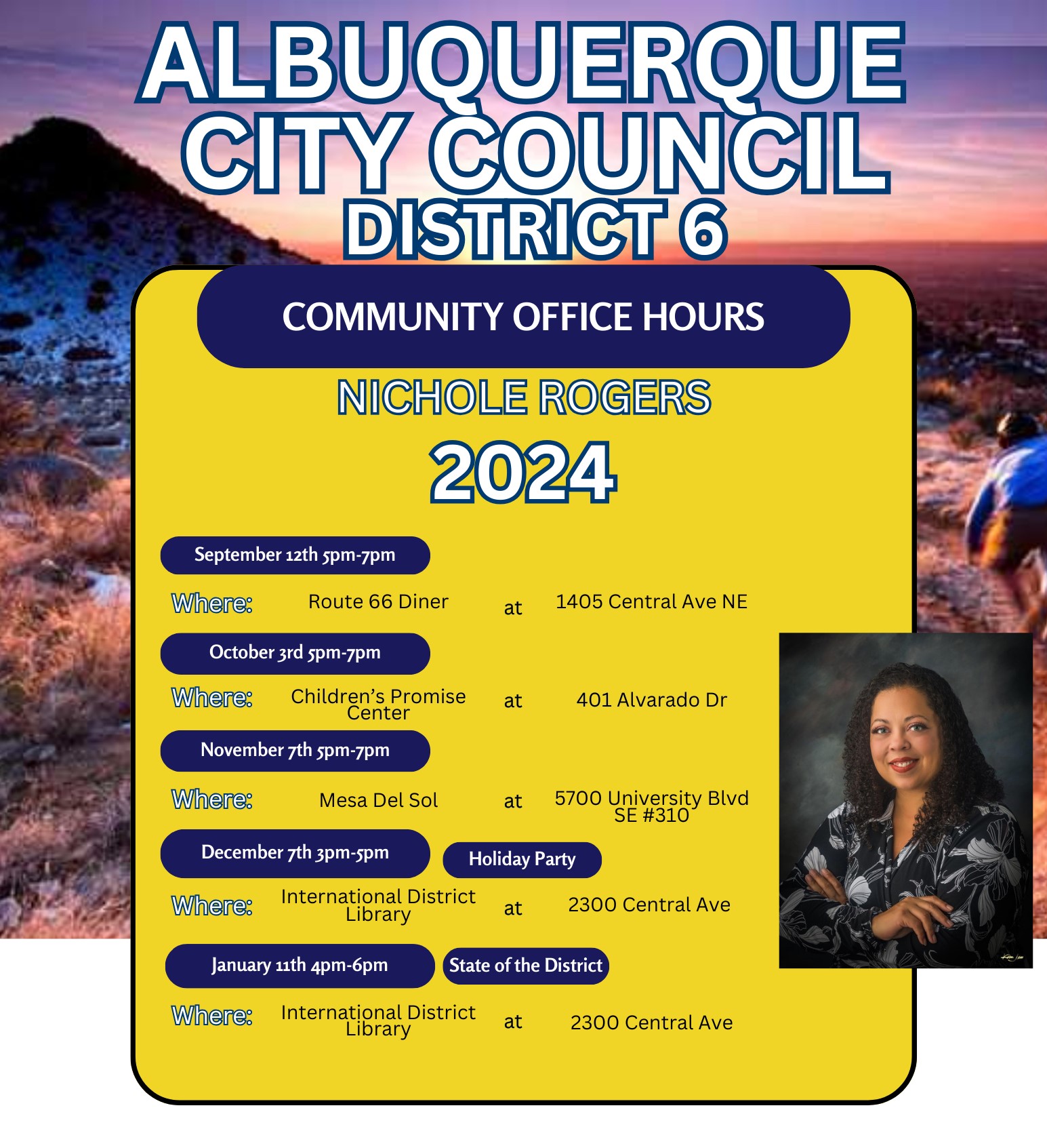 Join Councilor Nichole Rogers for District 6 Community Office Hours Fall 2024