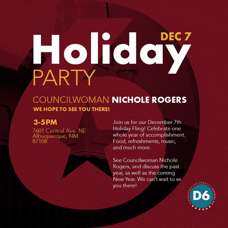 District 6 Holiday 2024 Party Graphic