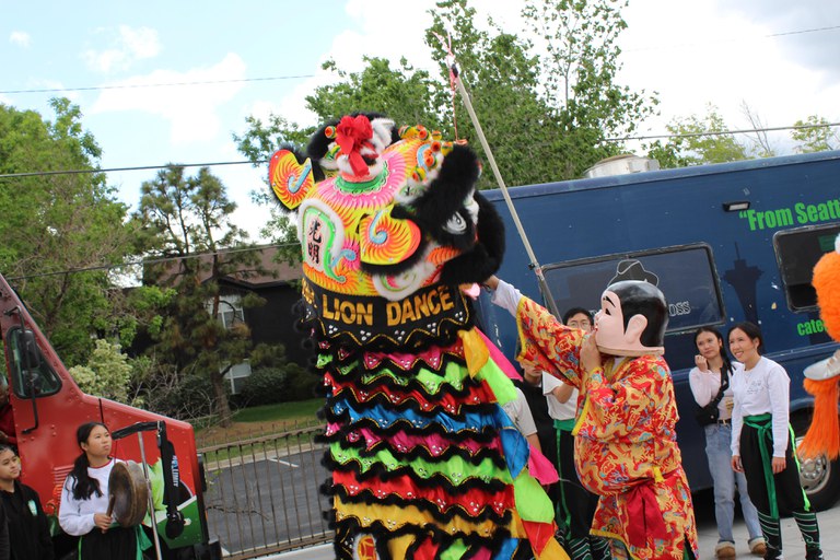 The Quan Minh Lion Dancers mesmerize onlookers at the 2024 Multicultural Arts Festival