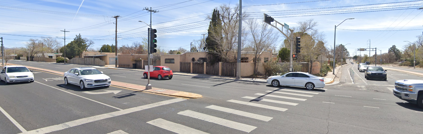 Lomas Blvd Traffic calming at Girard