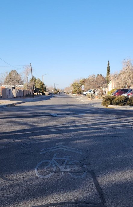 Photo of the site for planned Mile High Bike Blvd.