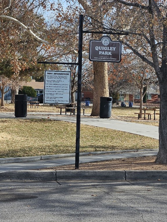 Photo of entrance sign to Quigley Park