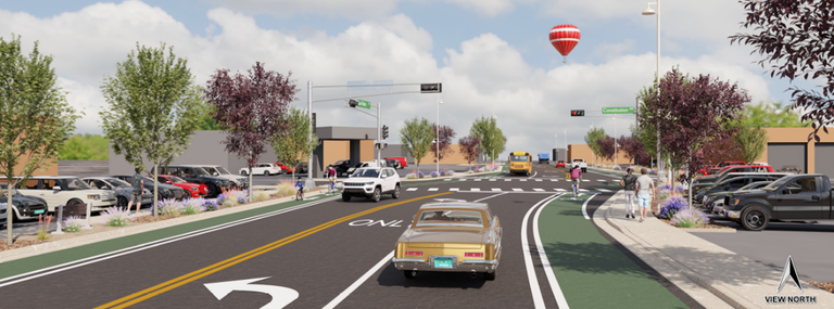 Artististic rendering of planned streetscape improvements along San Pedro Road