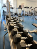 Free weights at West Mesa Community Center