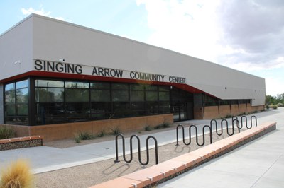 Entrance to Singing Arrow Community Center