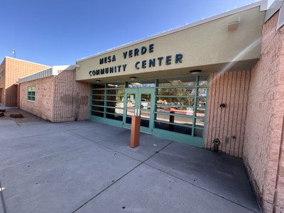 Front entrance for Mesa Verde Community Center