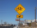 Bicycle Cross Sign