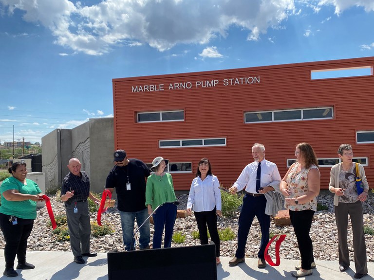 Marble Arno Ribbon Cutting Section Block