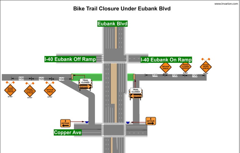 A map showing a detour for the Eubank Tunnel in April 2020.