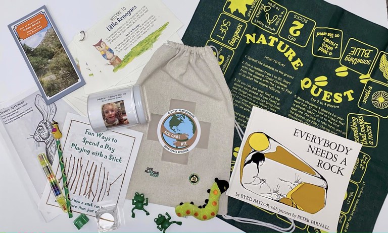 A pile of nature information swag.