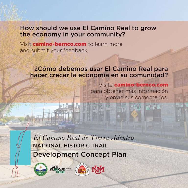 A flyer asking for public feedback on how to develop trails.