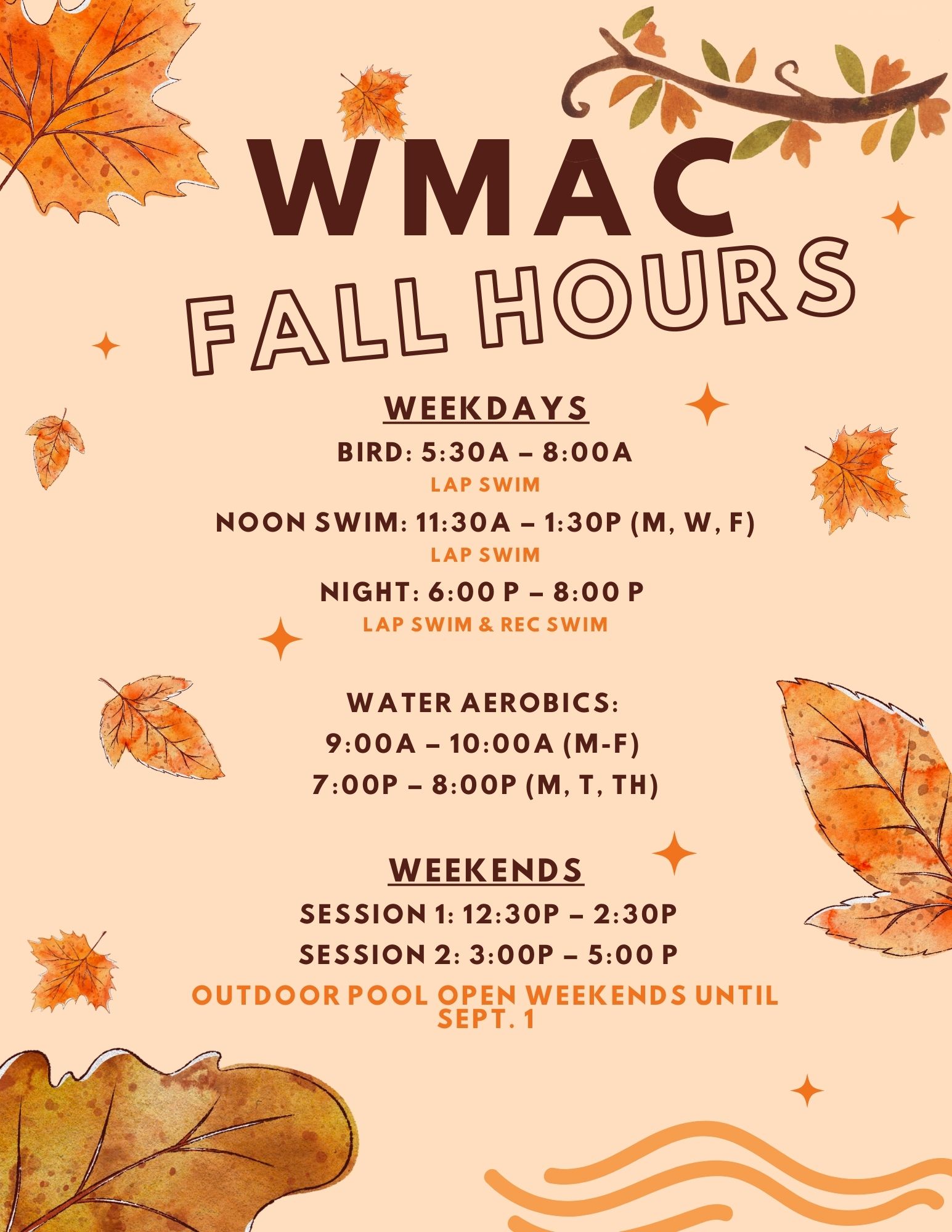 2024 WMAC Fall Hours