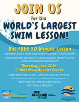 Albuquerque Dives into the World’s Largest Swimming Lesson
