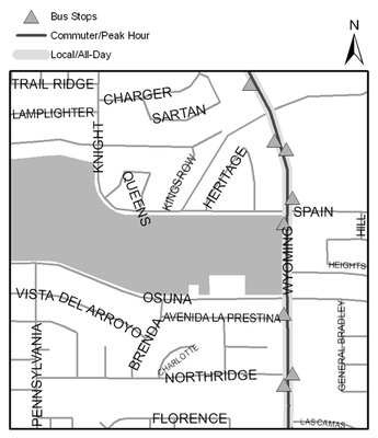 Map of Arroyo del Oso Park