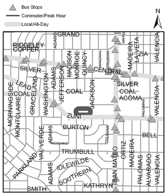 Map of Highland High School Track