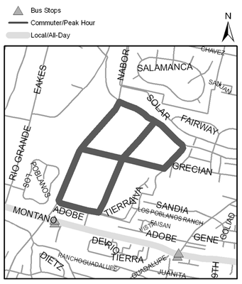 Map of Los Poblanos Open Space