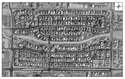 Noreste Park Trail Satellite Image