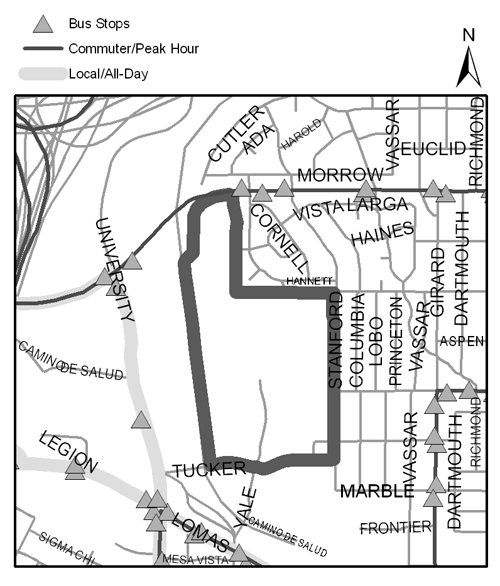 UNM North Golf Course Map