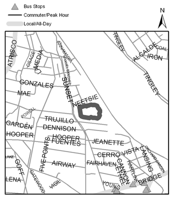 Map of Valle del Bosque Park