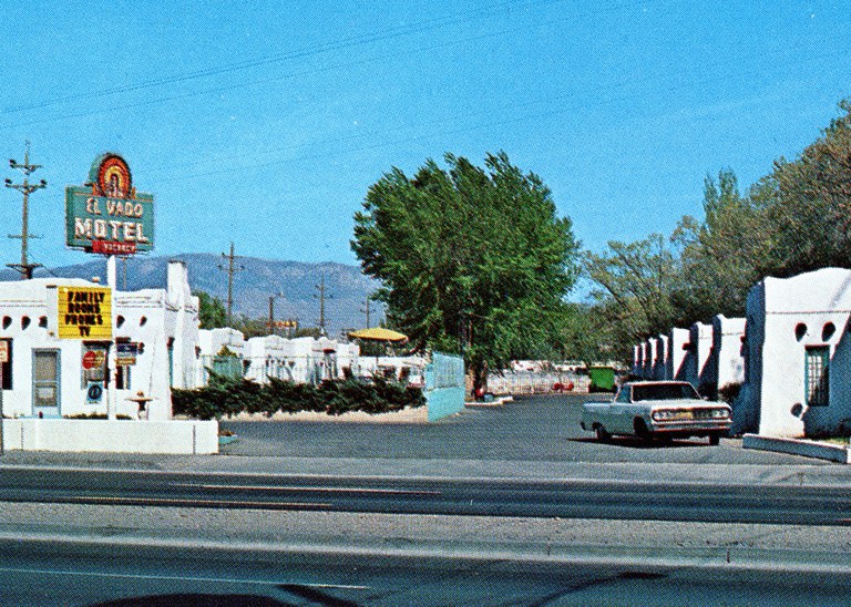 A photo of the El Vado motel from the 1960s