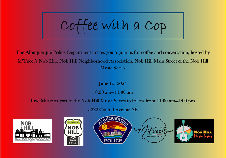 University Area Command June 2024 Coffee with a Cop