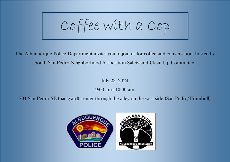 July 2024 SE Coffee with a Cop