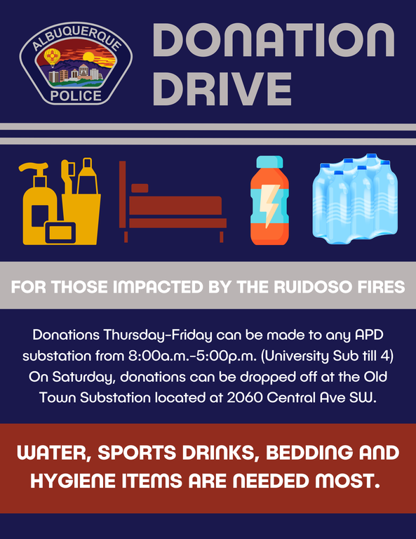 Donation Drive Flyer (Ruidoso Fires)