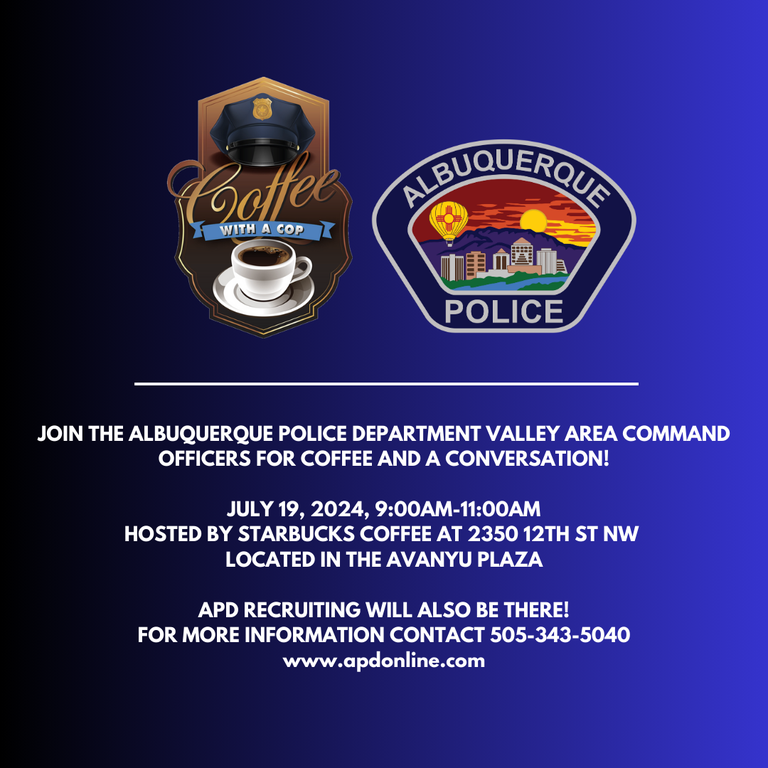 Valley July Coffee with a Cop