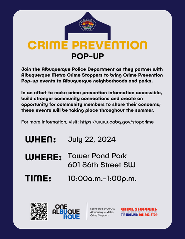 July 2024 Crime Prevention Pop-Up