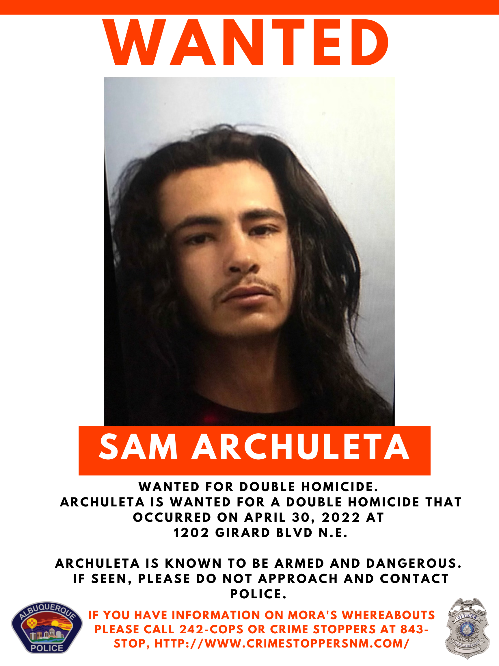 APD searching for man wanted for double homicide — City of Albuquerque