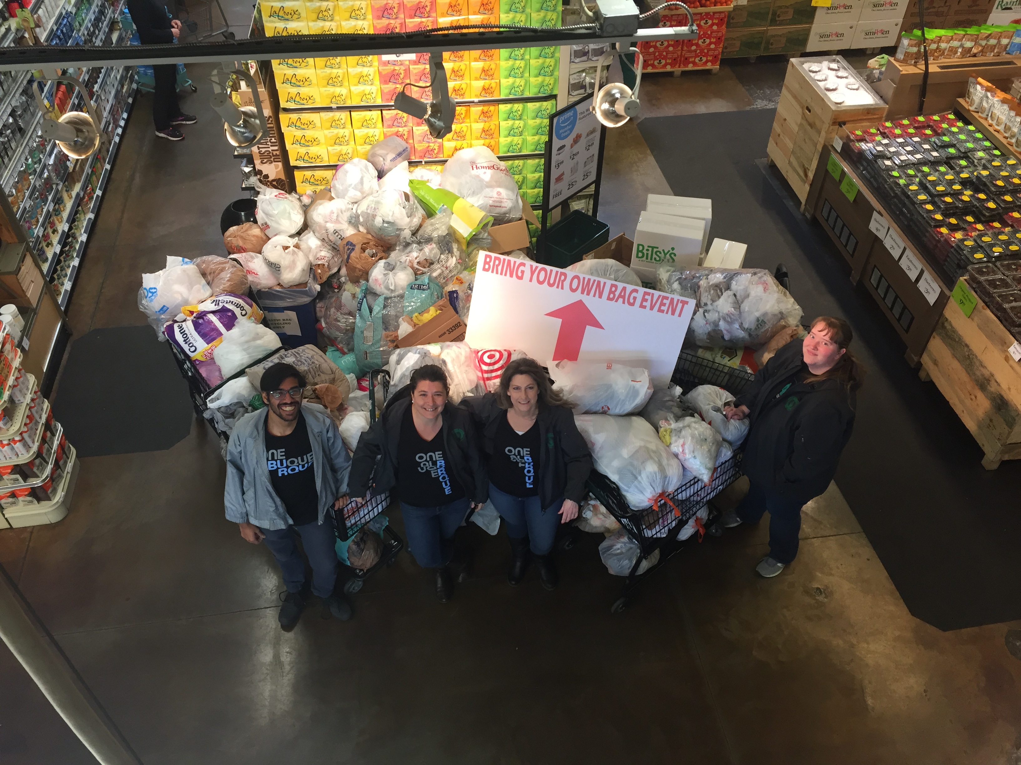 Bringing your own discount bags grocery store