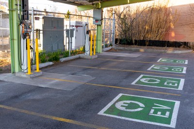 Public EV charging stations at the BioPark
