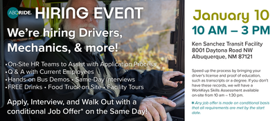 ABQ RIDE Hiring Event