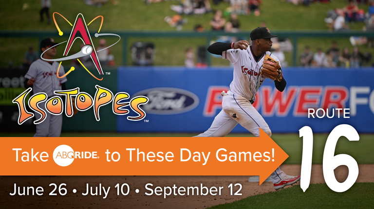 Take ABQ RIDE to Isotopes Day Games