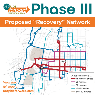 ABQ RIDE Forward Plan Proposed Network