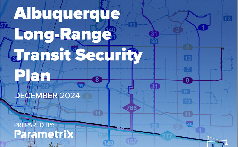 Cover of Albuquerque Long-Range Transit Security Plan prepared by Parametrix